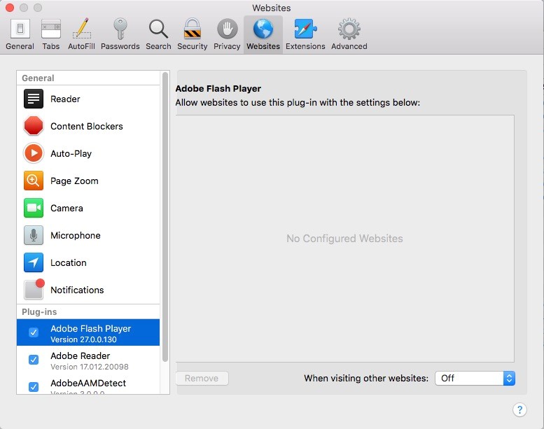 allow a site to use flash on chrome for mac